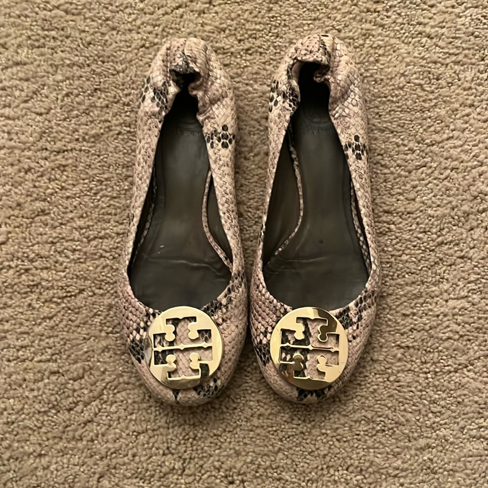 Tory Burch Snakeskin Flats